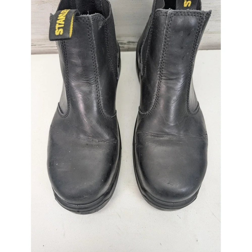 Stanley Chelsea Boots Mens Size 13 Black Leather Slip On Workwear SC1615